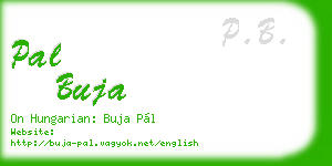 pal buja business card